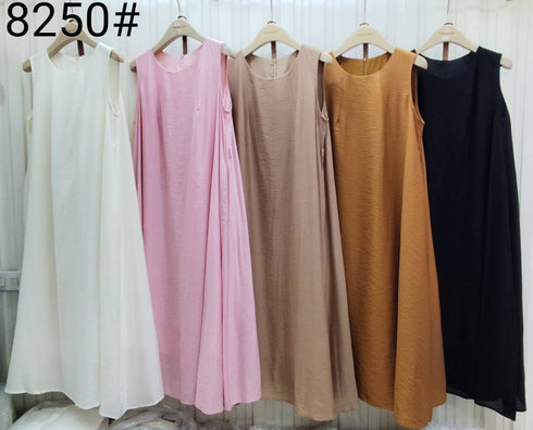 Summer Round Neck Casual Pocket Dress With Belt